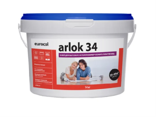 Клей Arlok 34 (1,3 кг) 320-480 г/м2, для бытового линолеума в Иркутске
