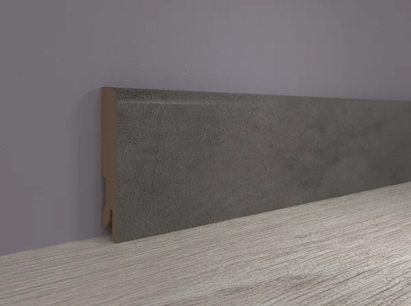 Плинтус MDF Bonkeel 24064 Бетон Лофт Графит (100х16х2400 мм) в Иркутске