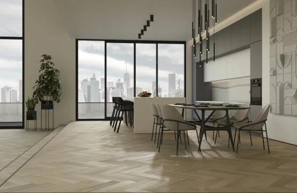 Паркетная доска Quartz Parquet Английская Ёлка Дуб Лимба 33-405 в Иркутске