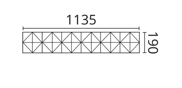 Декоративная панель NMC Arstyl Pyramid (113.5x19x1.8 см) в Иркутске