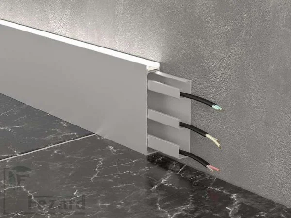 Алюминиевый плинтус Fezard Кабельный ALP-G80-LA Алюминий 80*15*2500 мм в Иркутске