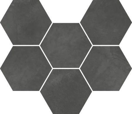 Керамогранит Italon Континуум Петрол Мозаика Гексагон (Натуральная 25х29) в Иркутске
