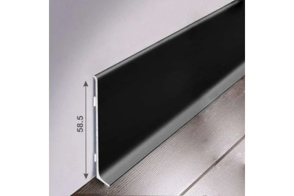 Алюминиевый плинтус Bonkeel ПЛ60 515л Черный (58,5х11,2х2500мм) в Иркутске