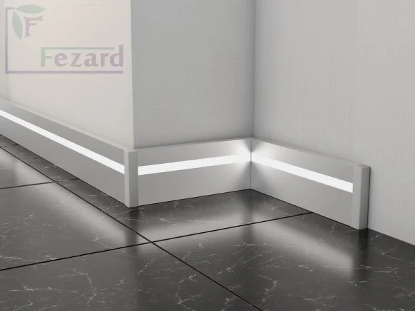 Алюминиевый плинтус Fezard Кабельный ALP-G80-LF Алюминий 80*15*2500 мм в Иркутске