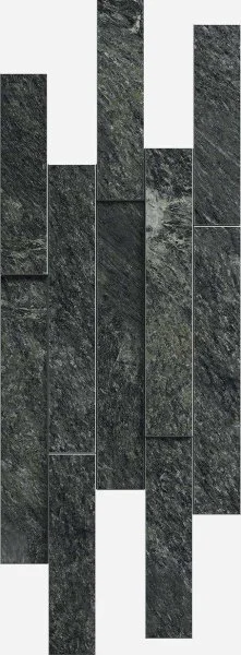 Керамогранит Italon Скайфолл Неро Брик 3D (Патинированная, 28х78) в Иркутске