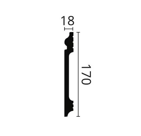 Плинтус NMC Wallstyl FL17 (170х18х2000 мм) в Иркутске