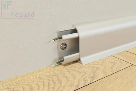 Алюминиевый плинтус Fezard Серебро 43х22х2,5м в Иркутске