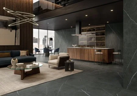 Керамогранит Italon Метрополис Империал Блэк 80х80 (Натуральная и Реттифицированная) в Иркутске