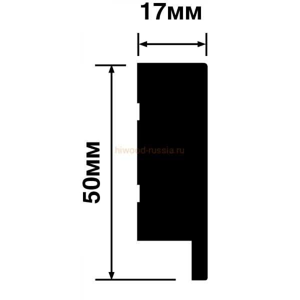 Финишный молдинг LF1 W50 (50х17х2700мм) в Иркутске