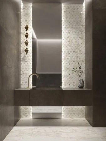 Керамогранит Italon Этернум Каррара Мозаика Вертекс 25.8х30 (Натуральная) в Иркутске