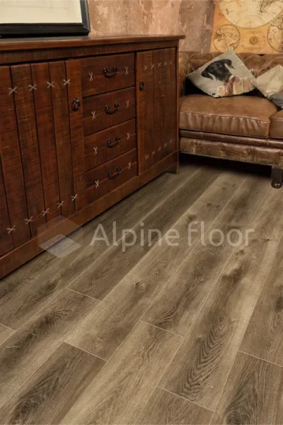 Кварц-виниловая плитка Alpine Floor Premium XL Дуб Коричневый ЕСО 7-9, 8 мм. 43 класс в Иркутске