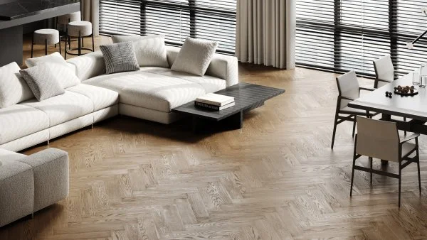 Паркетная доска Quartz Parquet Английская Ёлка Дуб Карельский 33-419 в Иркутске