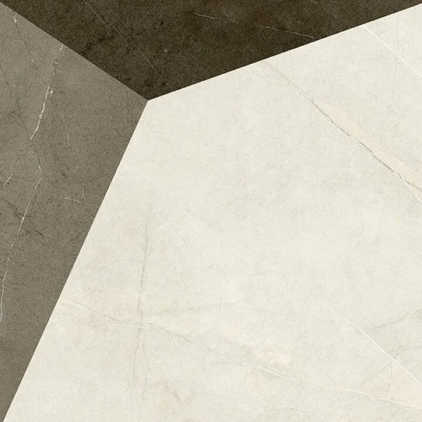 Керамогранит Coliseum Фьямма Уайт Вставка Фрэйм 60х60 (Натуральный и Реттифицированный) в Иркутске