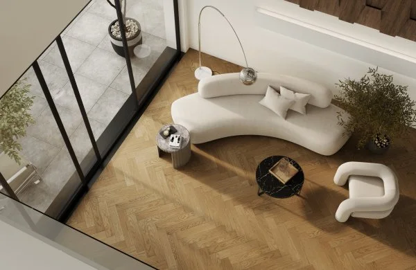 Паркетная доска Quartz Parquet Английская Ёлка Дуб Рустикальный 33-410 в Иркутске