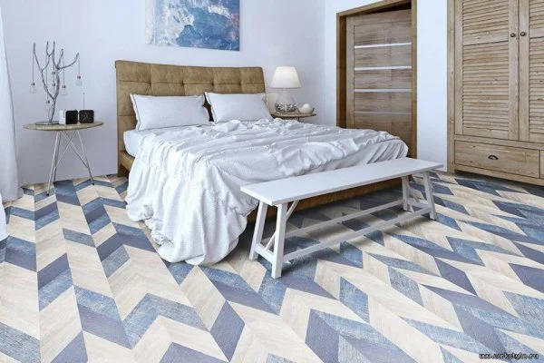 Пробковое покрытие CorkStyle Chevron Blue (1235*305*6 мм) HC в Иркутске