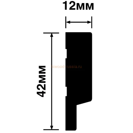 Финишный молдинг LF124A GN68 правый декорированный (42х12х2700мм) в Иркутске