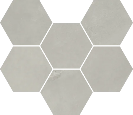 Керамогранит Italon Континуум Сильвер Мозаика Гексагон (Натуральная 25х29) в Иркутске