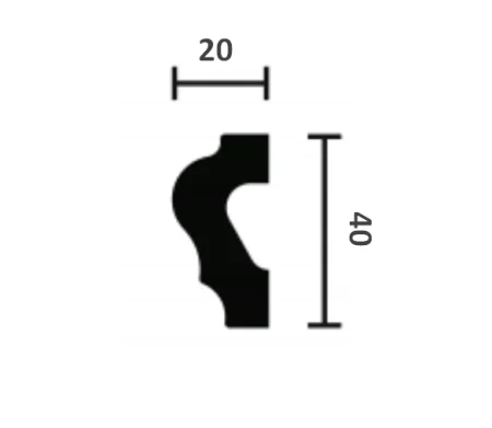 Молдинг NMC Wallstyl WL2 (40х20х2000 мм) в Иркутске