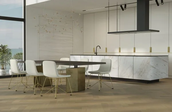 Паркетная доска Quartz Parquet Английская Ёлка Дуб Шампань 33-414 в Иркутске