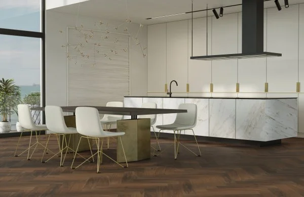 Паркетная доска Quartz Parquet Английская Ёлка Орех Американский 33-400-29 в Иркутске