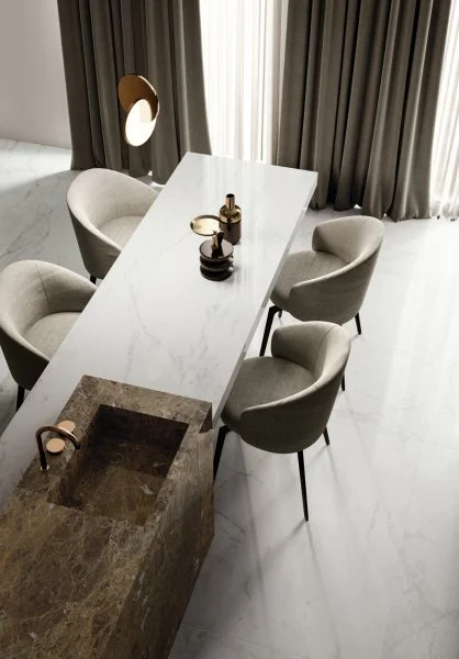 Керамогранит Italon Шарм Делюкс Бьянко Микеланджело 60х120 (Паттинированная и реттифицированная) в Иркутске