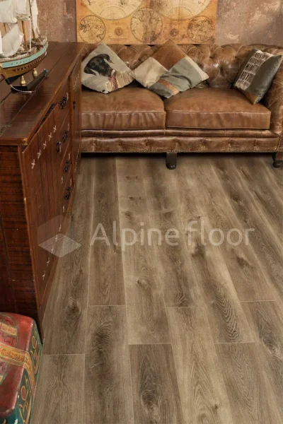 Кварц-виниловая плитка Alpine Floor Premium XL Дуб Коричневый ЕСО 7-9, 8 мм. 43 класс в Иркутске