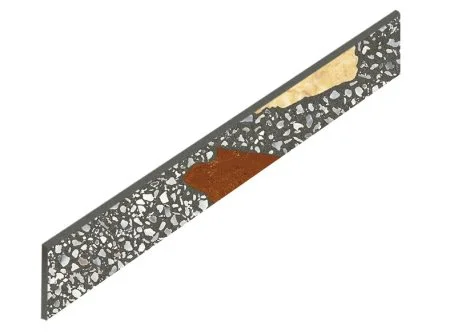 Керамогранит Coliseum Палладио Блэк Плинтус (Натуральный, 7,2х60) в Иркутске