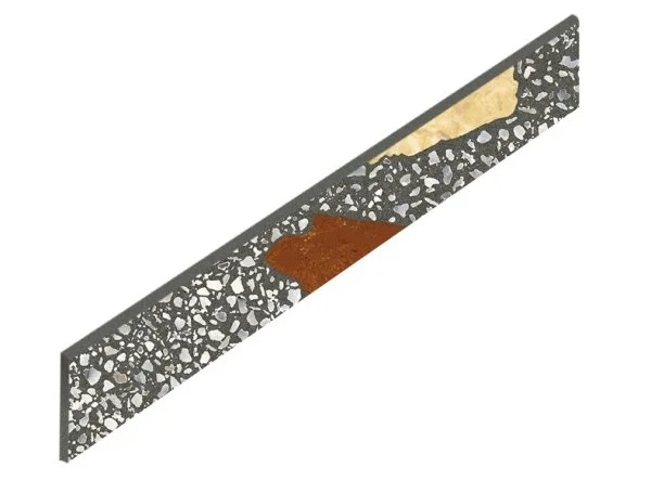 Керамогранит Coliseum Палладио Блэк Плинтус (Натуральный, 7,2х60) в Иркутске