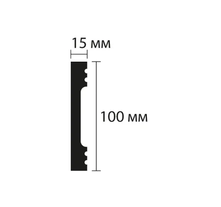 Плинтус NMC Wallstyl FD10 (100х15х2000 мм) в Иркутске