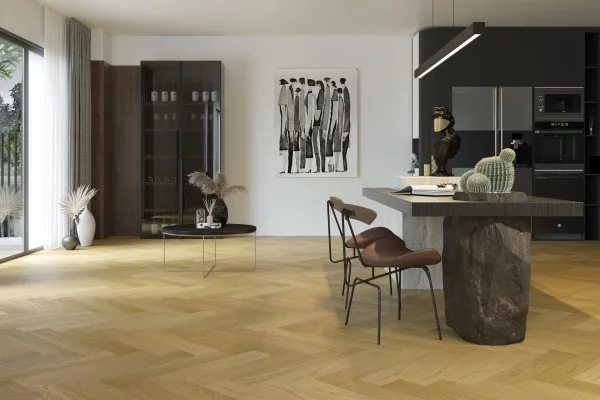 Паркетная доска Quartz Parquet Английская Ёлка Дуб Медовый Раф 33-463 в Иркутске