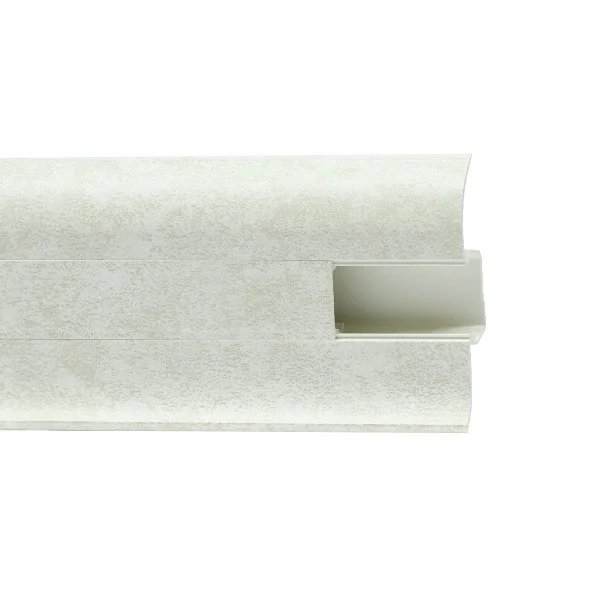 Пластиковый плинтус Royce №860 Белый Кварц (58х22х2200мм) в Иркутске