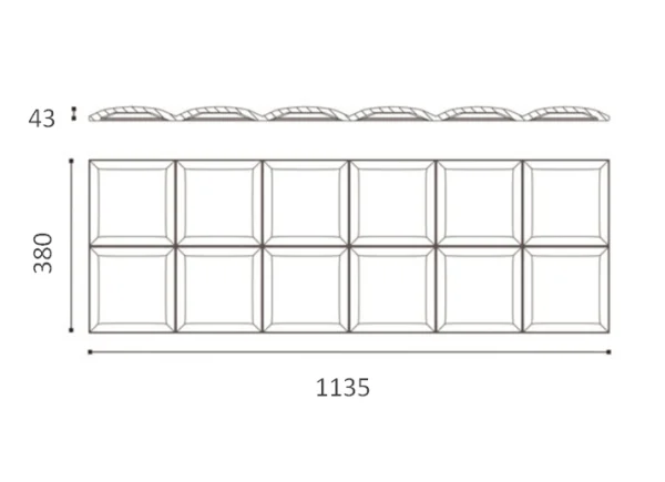Декоративная панель NMC Arstyl Square (113.5x38x3 см) в Иркутске