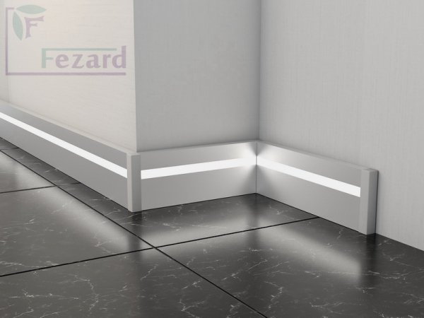 Алюминиевый плинтус Fezard Кабельный ALP-G80-LF Алюминий 80*15*2500 мм в #REGION_NAME_DECLINE_PP#